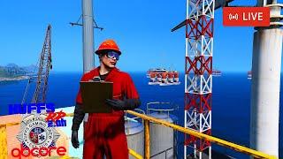 LIVE: GTA V FiveM Roleplay: ️Pacific Ocean Oil Rig Work w/Justin Beaner️