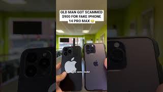 OLD MAN PAID $900 FOR FAKE IPHONE 14 PRO MAX  #shorts #fake #iphone14promax #apple #iphone #ios