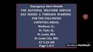 (For Ryan Gage and SPCSPRINGFIELD0904)EAS mock  Tornado Warning for Saint Louis from 2014