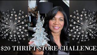 $20 THRIFT STORE CHALLENGE|BLACK & WHITE|GLAM|CHRISTMAS EDITION