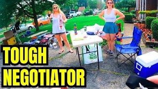 SHE WAS THE TOUGHEST YARD SALE NEGOTIATOR