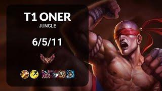 T1 Oner Lee Sin vs Kindred JUNGLE - KR GRANDMASTER Patch 13.12