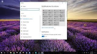 Turning off notifications in Windows 10