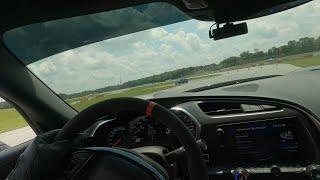 Corvette Grand Sport Chasing an Aventador at NCCAR Track Day Hosted by Grip