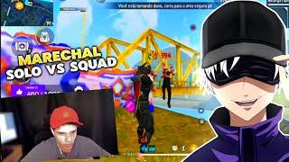 MARECHAL ALONE SOLO VS SQUAD!! #marechal #freefire