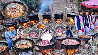 5 BROTHERS BIGGEST Village marriage Ceremony | Cooking Kabuli Pulao for a crowd