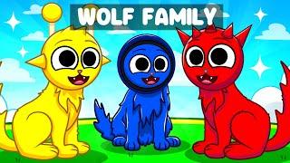 Having A SPRUNKI WOLF FAMILY In Roblox!