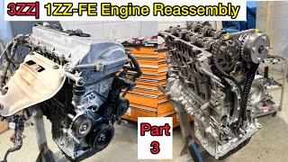 part 3)1zz-fe engine reassembly || head and timing chain installation complete details