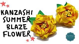 D.I.Y. Grosgrain Kanzashi Summer Blaze Flower | MyInDulzens