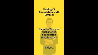 1. Standard Dev | 1 Minute Tips & Tricks for CA Foundation Mathematics #shorts  #cafoundation #math