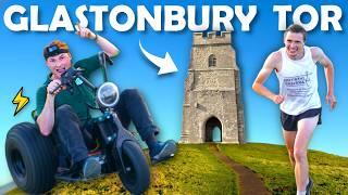 Electric Go Kart Vs Elite Athlete - Race to the top of Glastonbury Tor!