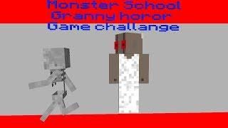 Monster school:Granny horor game challange|Minecraft animation