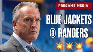 BATTLING FOR 2️⃣ BIG POINTS IN THE BIG APPLE!  Blue Jackets @ Rangers | Pregame Media