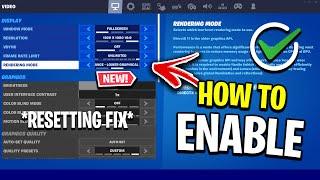 How To Enable Performance Mode In Fortnite Chapter 4! (Settings Resetting Fix)