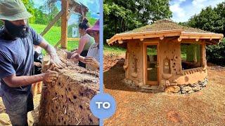 How To Sculpt Cob Walls | COB HOUSE Part 5