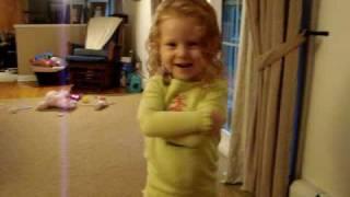 3 year old Heidi says John 3:16 with preschool motions