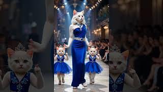 Royal Blue Cat Family Walks the Runway Like QUEENS!  Thanks for 4.1M+ Views !  
