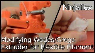 Ninjaflex! Printing flexible filament with Gregs/Wades extruder!