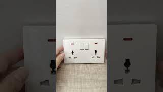 2 Gang Universal Multi Plug Wall Socket with individual Switches