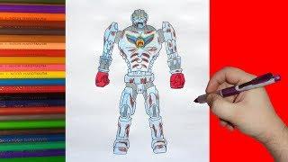 How to draw robot Ambush, Real Steel, Как нарисовать робота Амбуш, Живая Сталь