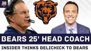 NFL Insider Predicts Bill Belichick GOING TO BEARS as '25 Head Coach. Chicago Bears News & Updates