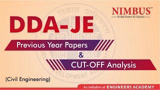 DDA JE 2022 | DDA JE Previous Year Paper | DDA JE Cut Off Analysis | Civil Engineering #DDA_JE