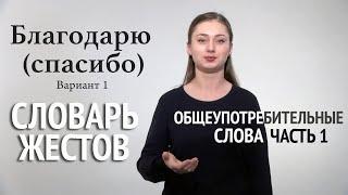 Словарь РЖЯ: общеупотребительные слова. Часть 1