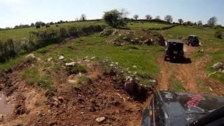 Driving around West Harptree offroad site in Jeep XJ