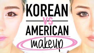 Korean Makeup vs American Makeup Before and After Transformation Tutorial Routine  Wengie