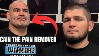 Khabib and Cain having some fun at AKA - Pressure points