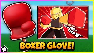 How to get BOXER GLOVE + SHOWCASE in SLAP BATTLES! (The Glove Badge) [ROBLOX]