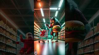  Evolution of; Denger Wolf with shopping cart Children  Meno Milky #cat #cute #love #shorts