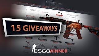 15 Giveaways on CSGOWinner.com! How it works