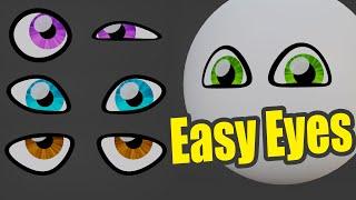 Easy 2D Anime Eyes Rig with Procedural Irises | Blender 3.3 Tutorial