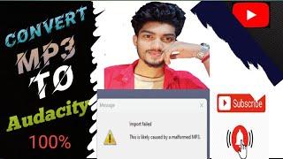 How to Solve Audio Import Problem in Audacity | Import Audio File in Audacity Error Problem Solve