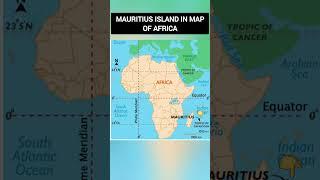 Mauritius Island in map of Africa