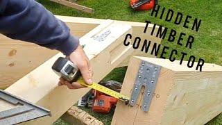 Timber connector, concealed beam hanger for glulam by Simpson