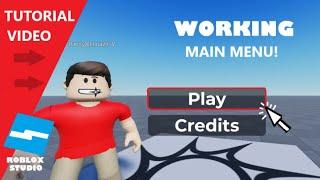 How to make a Main Menu in Roblox Studio | For Beginners