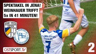 Weinhauer-Wahnsinn! FÜNFERPACK in einer Hälfte: CZ Jena - Hertha Zehlendorf | Regionalliga Nordost