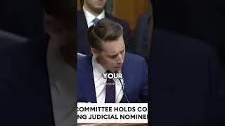 Senator Hawley exposes corrupt judicial nominee #shorts #fyp #politics