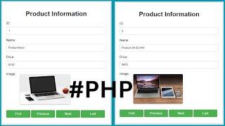 PHP Poject Tutorial - How to Create MySQL Database Data Navigation Buttons Using PHP | With Code