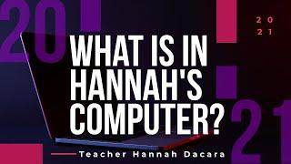 See What is Inside Hannah’s Computer || Tour of Teacher Hannah Dacara’s Laptop || Computer Tour