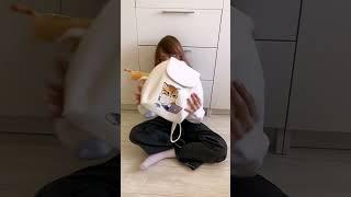 Рюкзак арт. 157899002 детский школьный городской повседневный с принтом Котик мем