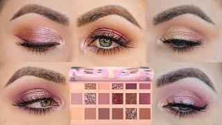 5 LOOKS 1 PALETTE | FIVE EYE LOOKS WITH THE HUDA BEAUTY NEW NUDE EYESHADOW PALETTE |PATTY