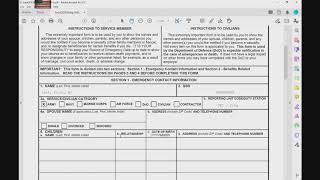 How To Fill Out DD 93 - U.S Army