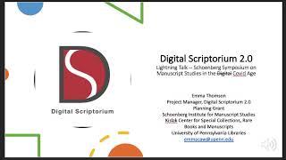 Digital Scriptorium 2.0 Planning Grant (SIMS Lightning Talk)