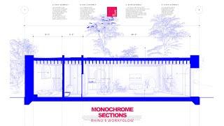 Architecture Monochrome Sections in Rhino 8 - Fast and Easy Architecture Drawings in Rhino 8