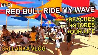 Sri Lanka: Surf competition. Dalawella Beach, Unawatuna, Veligama Shops - FAMILY LIFE TRAVEL VLOG