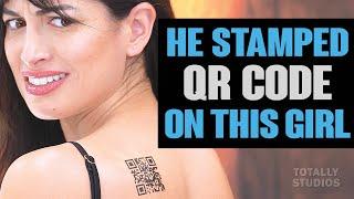 QR Tattoo Stamped on a Girl. Where does it lead?