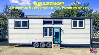 AMAZING!!! 3 Stand-Up Bedrooms in a Tiny Home on Wheels